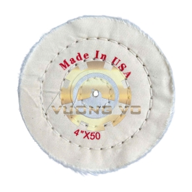 Bánh Vải Cotton Trắng 4” (50 lớp)