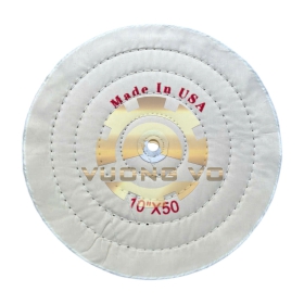 Bánh Vải Cotton Trắng 10” (250mm) 50 Lớp Vải
