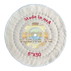 Bánh Vải Cotton Trắng 6”x 50 Lớp Vải