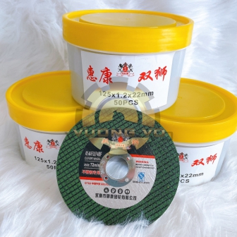 Đá Cắt Cầm Tay Mỏng 125x1.2mm Màu Xanh Hiệu Sư Tử