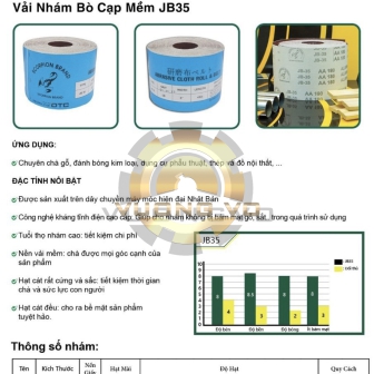 Nhám Vải Cuộn Nhật Bản Bò Cạp Xanh JB35