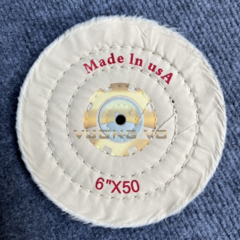 Bánh Vải Cotton Trắng 6” (50 lớp)