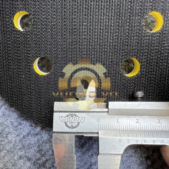 Đế Dán Nhám Tròn - Đế Gai Máy Mài Hơi Mini Kích Thước 5" (125mm) Cốt M8