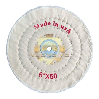 Bánh Vải Cotton Trắng 6”x 50 Lớp Vải